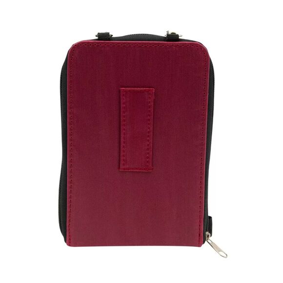 Design Touchscreen Smartphone Crossbody Bag with RFID Technology in Burgundy - Picture 6 of 9